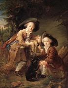 Francois-Hubert Drouais The Comte and chevalier de choiseul as savoyards France oil painting artist